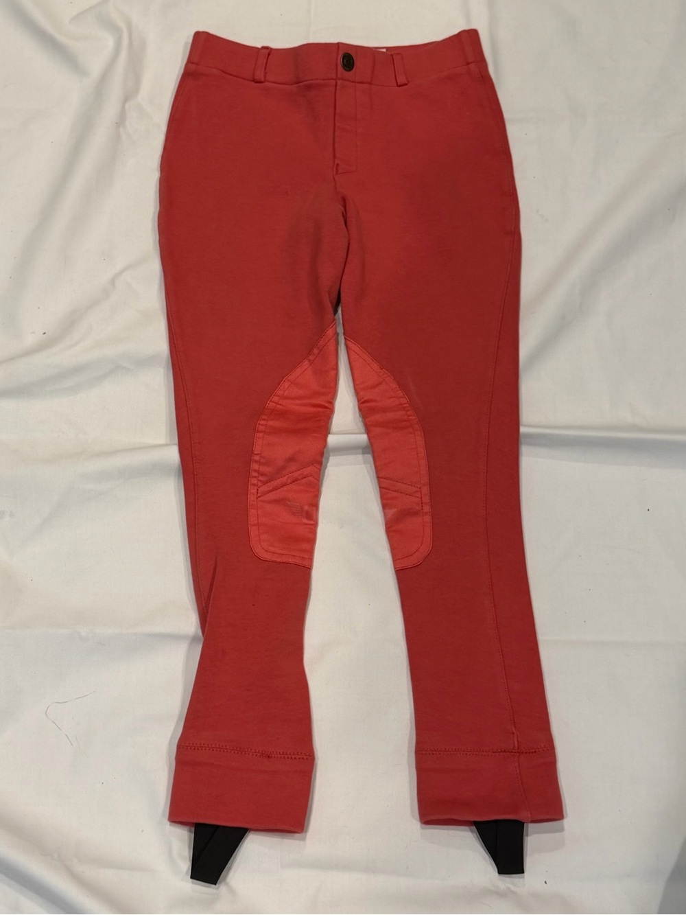 2 Pairs TuffRider Children's Pull-On Jodhpurs Holly Berry & Dark Tan Girl Sz 10
